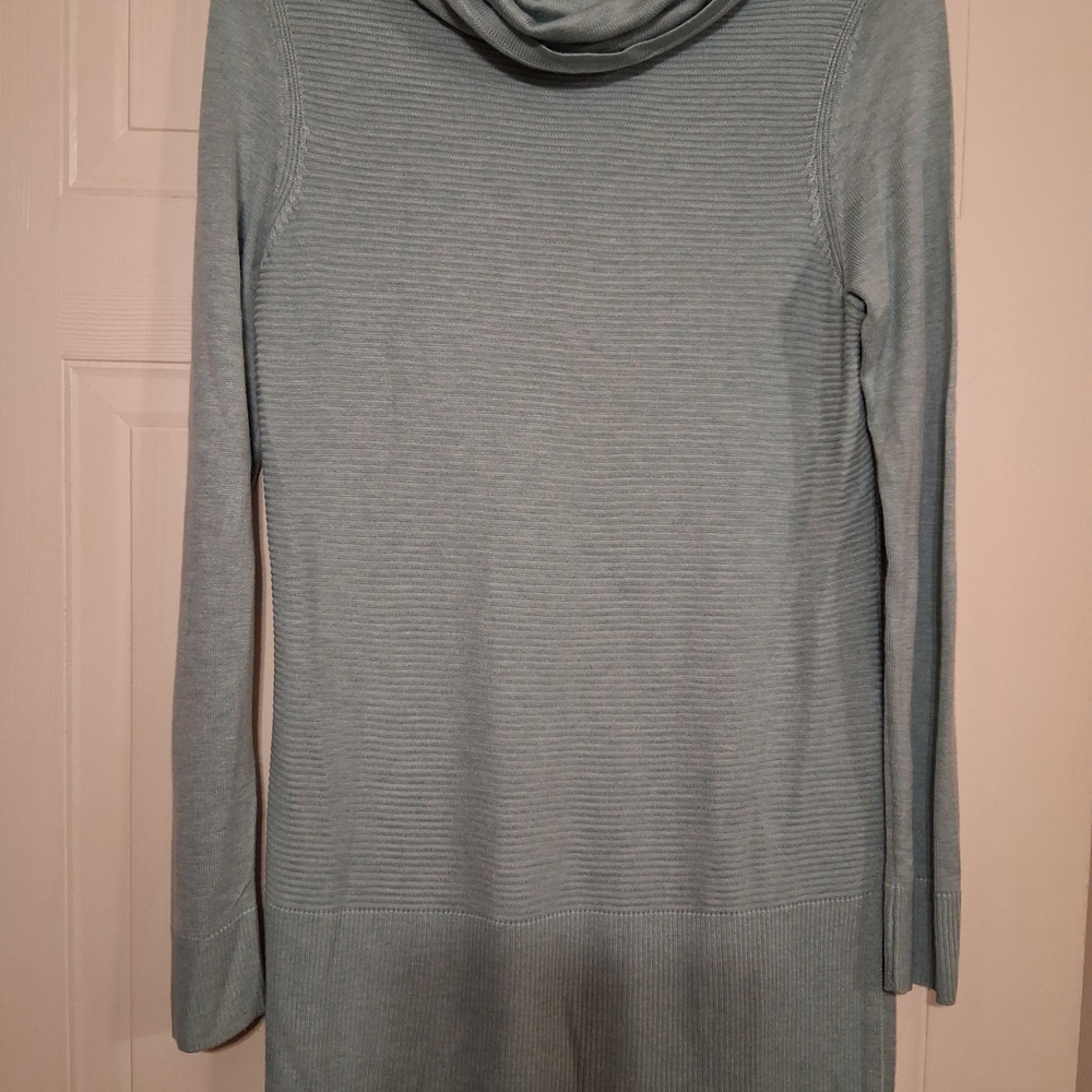 Adrienne Vittadini Soft Blue Cowl Neck Sweater